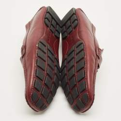 مملوكة مسبقًا Louis Vuitton Monte Carlo Size 42 Burgundy Leather Loafers