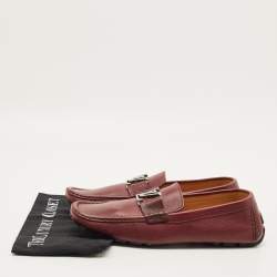 مملوكة مسبقًا Louis Vuitton Monte Carlo Size 42 Burgundy Leather Loafers