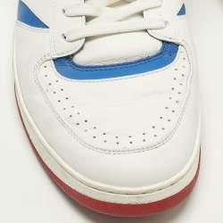 مملوكة مسبقًا Louis Vuitton Rivoli Size 42 White/Blue Leather High Top Sneakers