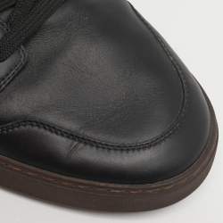 Pre Owned حذاء رياضي لوي فيتون كانفاس مونوغرامي أسود/بني جلد بعنق مرتفع مقاس 43