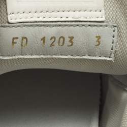 Pre Owned Louis Vuitton LV Trainer Size 35 White Leather Lace Up Sneakers