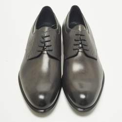 Pre Owned حذاء ديربي لوي فيتون جلد إبي رمادي مقاس 43