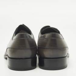 Pre Owned حذاء ديربي لوي فيتون جلد إبي رمادي مقاس 43