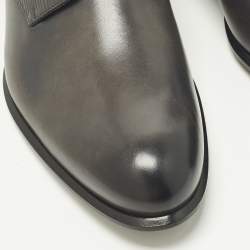 Pre Owned حذاء ديربي لوي فيتون جلد إبي رمادي مقاس 43