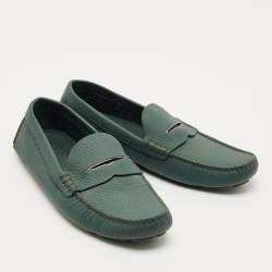 Pre Owned حذاء لوفرز لوي فيتون مونت كارلو جلد أزرق مقاس 42.5