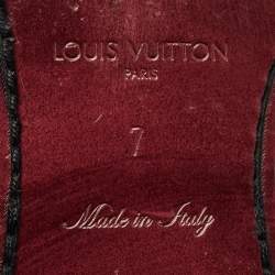 Pre Owned Louis Vuitton Size 41 Black Epi Leather and Leather Lace Up Derby