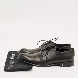 Pre Owned Louis Vuitton Size 41 Black Epi Leather and Leather Lace Up Derby
