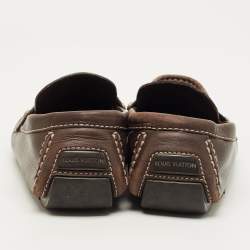 Pre Owned حذاء لوفرز لويس فيتون مونت كارلو جلد بني مقاس 42