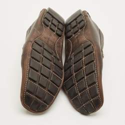 Pre Owned حذاء لوفرز لويس فيتون مونت كارلو جلد بني مقاس 42