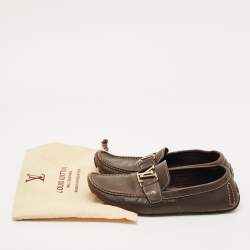 Pre Owned حذاء لوفرز لويس فيتون مونت كارلو جلد بني مقاس 42