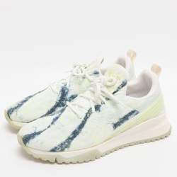 مملوكة مسبقًا Louis Vuitton VNR Size 41 Green Knit Fabric Low Top Sneakers