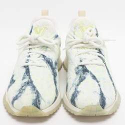 مملوكة مسبقًا Louis Vuitton VNR Size 41 Green Knit Fabric Low Top Sneakers