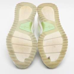 مملوكة مسبقًا Louis Vuitton VNR Size 41 Green Knit Fabric Low Top Sneakers