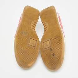 مملوكة مسبقًا حذاء رياضي لوي فيتون x سوبريم مونوجرام قماش وجلد أبيض/أحمر أربطة مقاس 42