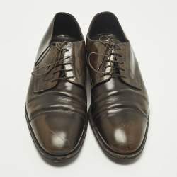 مملوكة مسبقًا Louis Vuitton Size 42.5 Brown Leather and PVC Oxfords