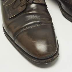 مملوكة مسبقًا Louis Vuitton Size 42.5 Brown Leather and PVC Oxfords