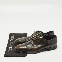 مملوكة مسبقًا Louis Vuitton Size 42.5 Brown Leather and PVC Oxfords