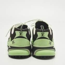 مملوكة مسبقًا Louis Vuitton LV Runner Tatic Size 42 Green Mesh and Suede Low Top Sneakers