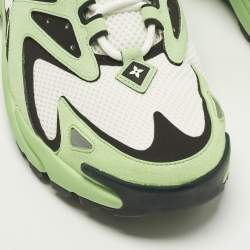 مملوكة مسبقًا Louis Vuitton LV Runner Tatic Size 42 Green Mesh and Suede Low Top Sneakers