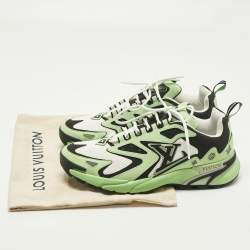 مملوكة مسبقًا Louis Vuitton LV Runner Tatic Size 42 Green Mesh and Suede Low Top Sneakers