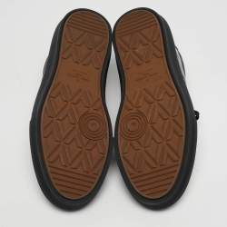 Pre Owned Louis Vuitton Trocadero Size 42.5 Brown/Black Monogram Coated Canvas Low Top Sneakers