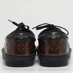 Pre Owned Louis Vuitton Trocadero Size 42.5 Brown/Black Monogram Coated Canvas Low Top Sneakers