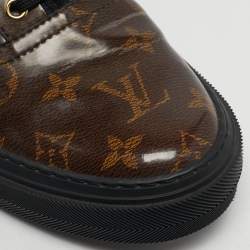 Pre Owned Louis Vuitton Trocadero Size 42.5 Brown/Black Monogram Coated Canvas Low Top Sneakers
