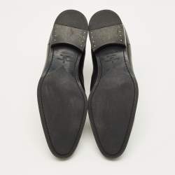 مملوكة مسبقًا حذاء تشيلسي لويس فيتون أسود بطول الكاحل مقاس 43.5