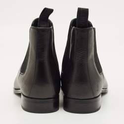 مملوكة مسبقًا حذاء تشيلسي لويس فيتون أسود بطول الكاحل مقاس 43.5