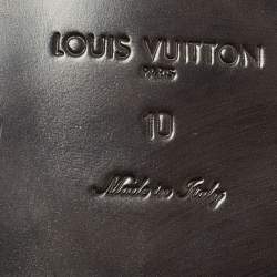 Pre Owned صندل فلات كروس كروس جلد دامييه بني داكن لويس فيتون مقاس 44