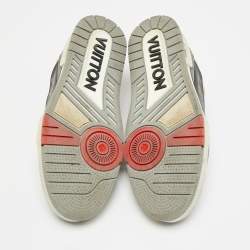 مملوكة مسبقًا Louis Vuitton LV Trainer Size 41.5 GreyBlack Leather Lace Up Sneakers