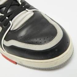 مملوكة مسبقًا Louis Vuitton LV Trainer Size 41.5 GreyBlack Leather Lace Up Sneakers