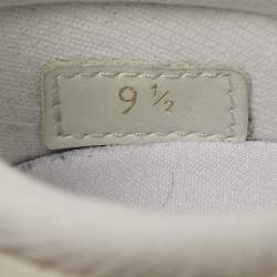 مملوكة مسبقًا Louis Vuitton V.N.R Size 43.5 White Cotton Knit Lace Up Sneakers