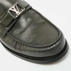 مملوكة مسبقًا Louis Vuitton Major Size 42.5 Dark Green Epi Leather Slip On Loafers