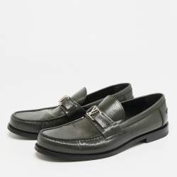مملوكة مسبقًا Louis Vuitton Major Size 42.5 Dark Green Epi Leather Slip On Loafers