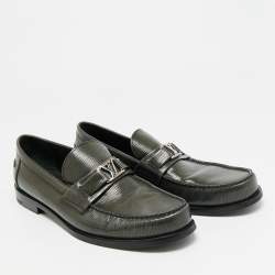 مملوكة مسبقًا Louis Vuitton Major Size 42.5 Dark Green Epi Leather Slip On Loafers