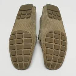 مملوكة مسبقًا حذاء لوفرز لوي فيتون مونتي كارلو شامواه رمادي مقاس 41.5