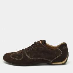مملوكة مسبقًا Louis Vuitton Size 44 Brown Suede Low Top Sneakers