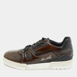 مملوكة مسبقًا Louis Vuitton LV Trainer Size 44 Brown Leather Low Top Sneakers
