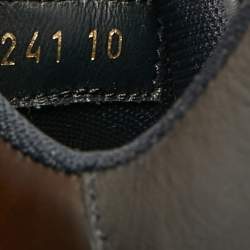 Pre Owned حذاء رياضي لوي فيتون ترينر جلد ومطاط أبيض/ رصاصي عنق منخفض مقاس 40 