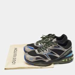 Pre Owned Louis Vuitton LV Trail Size 42 Multicolor Leather and Mesh Low Top Sneakers