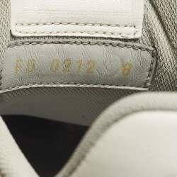 مملوكة مسبقًا Louis Vuitton LV Trainer Size 42 White Leather Lace Up Sneakers