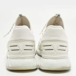 Pre Owned حذاء رياضي لويس فيتون قماش وشبك أحمر فاستلين مقاس 46