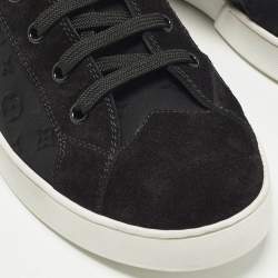 مملوكة مسبقًا حذاء رياضي لوي فيتون مرتفع من أعلى نيوبرين وسويدي أسود مونوغرام مقاس 38