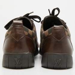 مملوكة مسبقًا Louis Vuitton Size 41.5 Brown Monogram Demeire Fabric and Leather Lace Up Sneakers