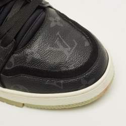 مملوكة مسبقًا حذاء رياضي لوي فيتون LV قماش أسود وزغب برباط مقاس 40