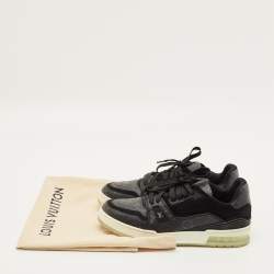 مملوكة مسبقًا حذاء رياضي لوي فيتون LV قماش أسود وزغب برباط مقاس 40