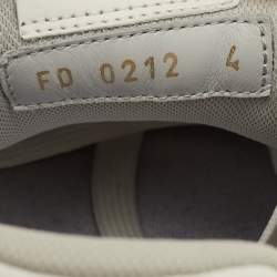 Pre Owned Louis Vuitton LV Trainer Size 38 White Leather Lace Up Sneakers