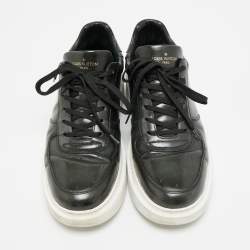 Pre Owned حذاء رياضي لوي فيتون LV قماش أسود وزغب برباط مقاس 40
