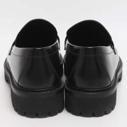 Pre Owned حذاء لوفرز لوي فيتون ماجور منقوش أسود مقاس 41.5